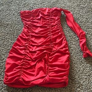 red shein dress